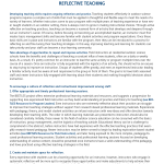 Reflective Teaching Approaches