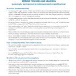 General Practices for Using Embedded Assessment to Improve Teaching and Learning