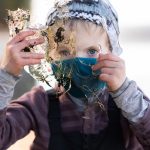 A student at McCall Outdoor Science School's outdoor learning program in 2020.