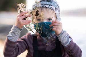 A student at McCall Outdoor Science School's outdoor learning program in 2020.