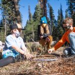A student at McCall Outdoor Science School's outdoor learning program in 2020.