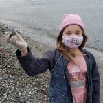 A student learning outdoors as part of NCI's outdoor learning program in 2020.