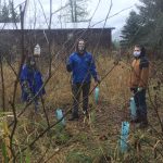 Students learning outdoors as part of NCI's outdoor learning program in 2020.