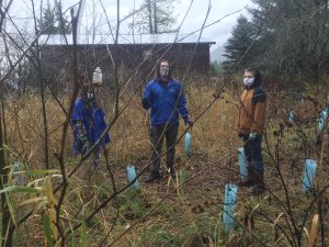 Students learning outdoors as part of NCI's outdoor learning program in 2020.