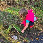 A student exploring outdoors as part of NCI's outdoor learning program in 2020.