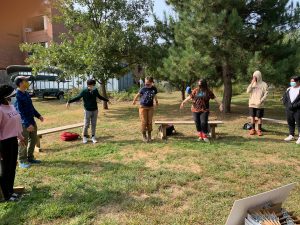 Students engaged in outdoor learning at Portland Public Schools in 2020.