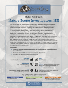 NSI-Nature Scene Investigators Instructor Guide