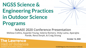 NGSS Science and Engineering Practices in Outdoor Science Programs
